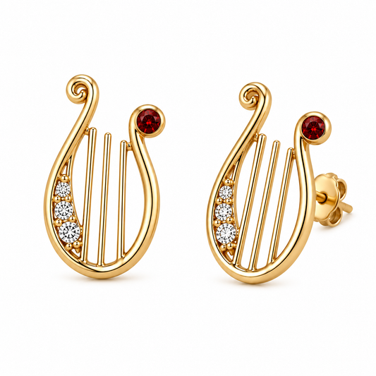 Love Your Lyre Studs