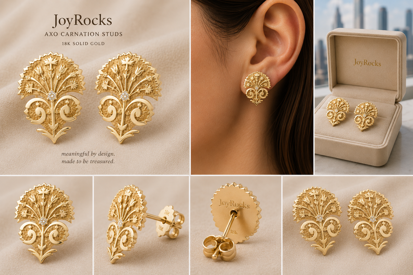 The Red Carnation Studs