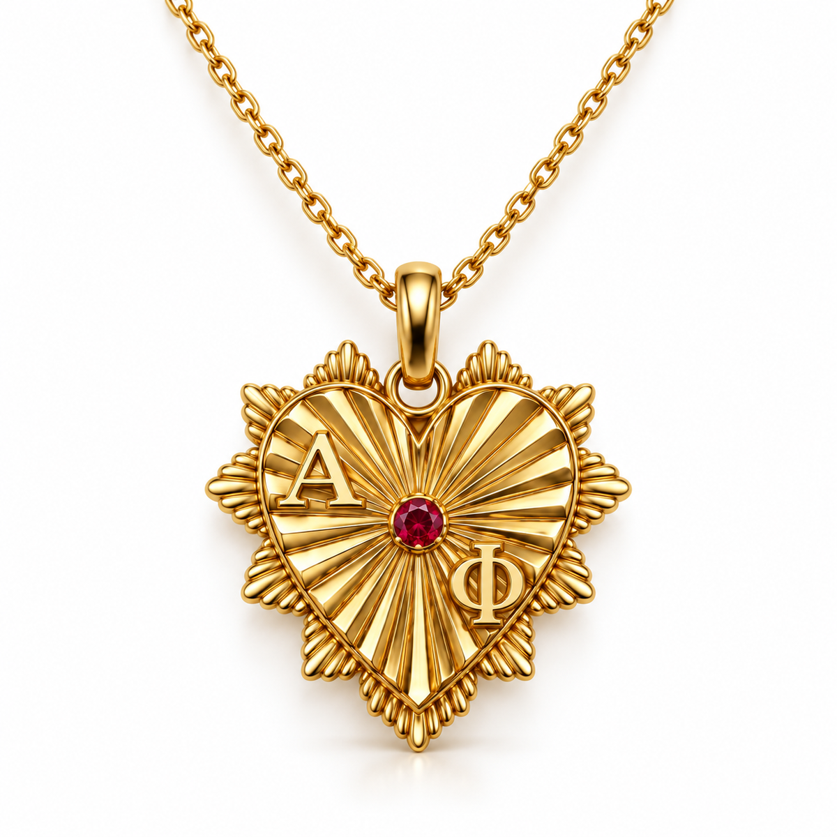 Love Letters Heart Pendant - AΦ