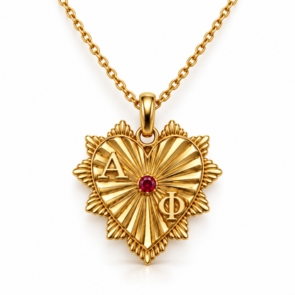 Love Letters Heart Pendant - AΦ