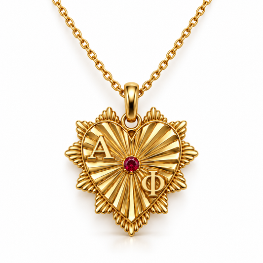 Love Letters Heart Pendant - AΦ
