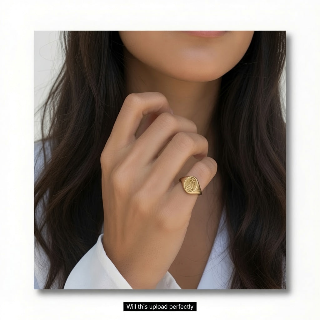 Love Your Lyre Signet Ring