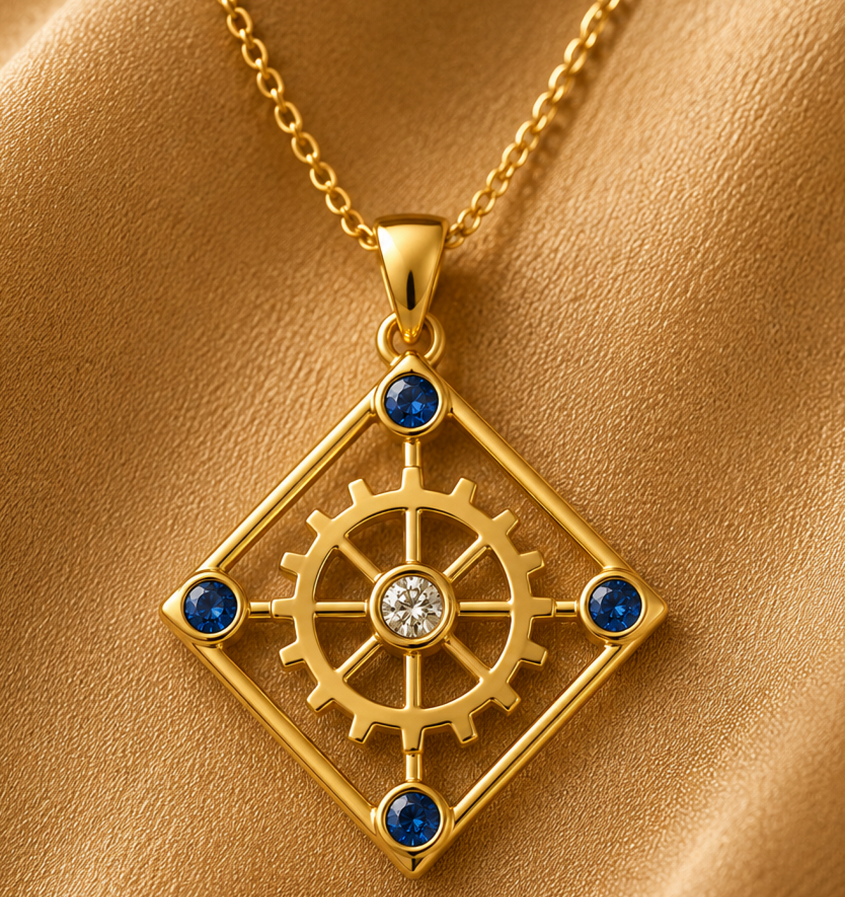 The Four Way Test (Gold w/Gemstones)
