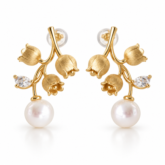 Lily of the Valley Dangle Earrings - AΦ