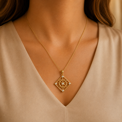 The Four Way Test (Gold w/Diamonds)