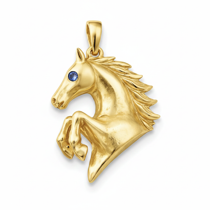 Gold Horse Pendant - Luxury Product Shot